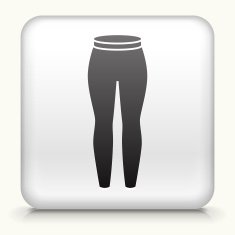 Square Button with Leggings interface icon