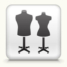 Square Button with Mannequin