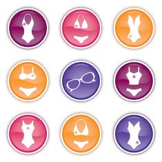 Swimwear Icon Set