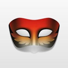 Vector Carnival Masquerade Party Mask Isolated on White Background