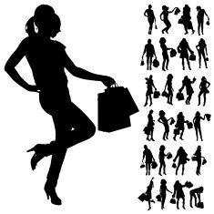 Vector Silhouette Of People N145