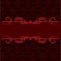 frame on damask seamless background