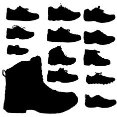 Vector silhouette of shoe