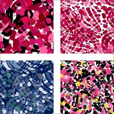 Colorful abstract seamless pattern with different shapes