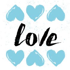 Vector vintage texture Hand lettering greeting card LOVE N2