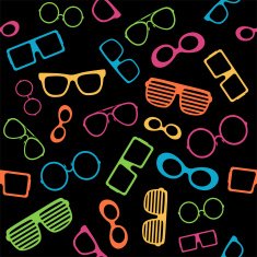 seamless colorful sunglasses pattern