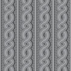Seamless cable knitted pattern