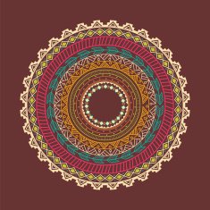 Ethnic Aztec circle ornament N4