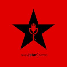 Abstract design element star with microphone