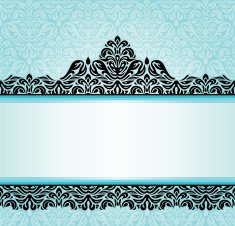Turquoise retro invitation design N2