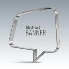 Shiny metal vector banner eps 10 N6
