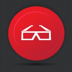 Glasses button vector