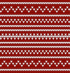 Seamless knitted pattern in nordic style