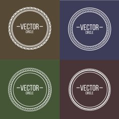 Linear frames with text set Outline design N3