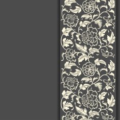 Elegant card with decorative asian flowers