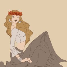 Flower power bohemian hippie chic girl N8