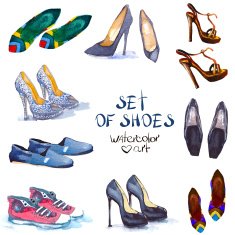 watercolor set shoes