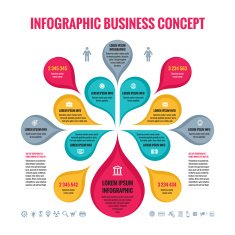 Infographic Business concept - abstract background