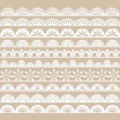 White Lace Border set