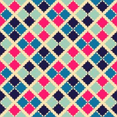Retro beauty seamless pattern illustration N2