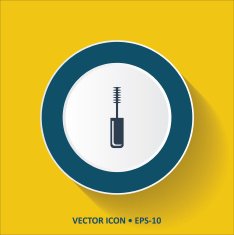 Yellow Mascara Icon Button N2