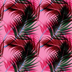 Seamless fashion pattern with palm leaves N13