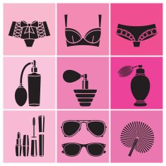 Set of fashion computer icons N7