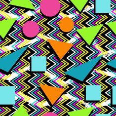 Retro 80s seamless pattern background N9