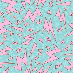 Retro 80s lightning bolts pattern