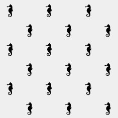 Geometric simple monochrome minimalistic vector marine pattern seahorse N8