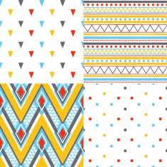 set of tribal patterns