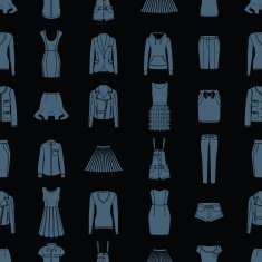 Seamless pattern with clothes N6