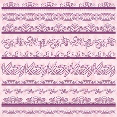 Set of Lace Paper with flower over pink backround
