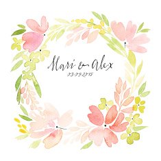Watercolor greeting card flowers N76