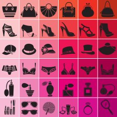 Fashion accessories icons