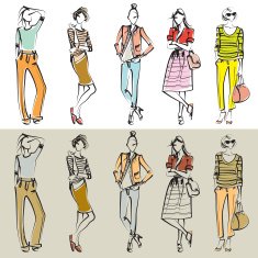 Rough fashion sketch N4