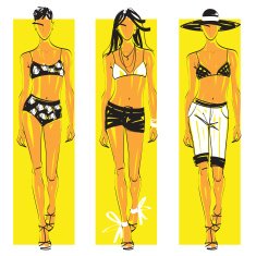 Three women in summer clothes N2