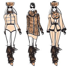 Women in furry boots and coats