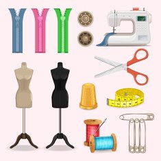 Vector sewing icon set N2