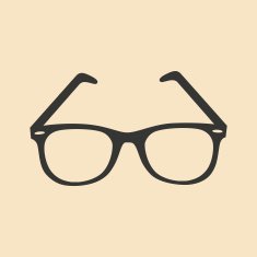 Flat in black and white mobile application glasses N4