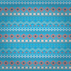 Tribal ethnic seamless stripe pattern on blue background