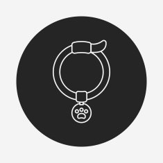 dog chains line icon N14
