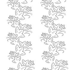 Abstract flower background contour