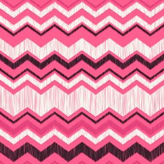 Seamless zig zag embroidery pattern - pink background