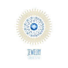 Elegant gemstones vector jewelry decoration N11