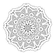 Vector Beautiful Deco Black Mandala N327