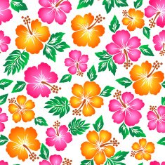 Hibiscus flower pattern N50