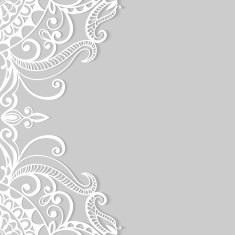 Lace Invitation Card floral and geometric background N4