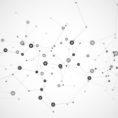Abstract vector molecule set on white background N3