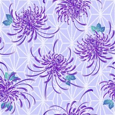 Japanese flower material N12